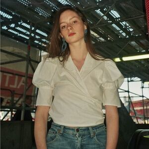 Maison Cleo Agnes White Blouse